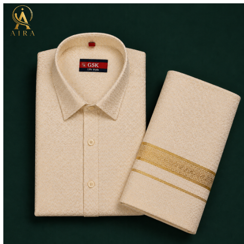 gold veshti set