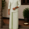 green veshti set