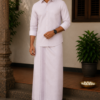 light pink veshti set