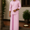 pink veshti set