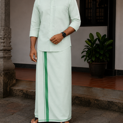 green veshti model